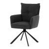 Jídelní židle, šedá, manšestrová látka, HC-X1128 GREY2 (Barva Šedá)