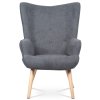 Křeslo ušák, šedá, látka, AK-302 GREY2 (Barva Šedá)