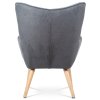 Křeslo ušák, šedá, látka, AK-302 GREY2 (Barva Šedá)