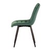 Jídelní židle, zelená, sametová látka, CT-384 GRN4 (Barva Zelená)