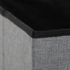 Taburet s úložným prostorem, šedá, jemně hrubá látka, TAB-462 GREY2 (Barva Šedá)