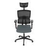 Kancelářská židle, houpací mechanismus, šedá síťovina, KA-B1025 GREY (Barva Šedá)