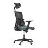 Kancelářská židle, houpací mechanismus, šedá síťovina, KA-B1025 GREY (Barva Šedá)