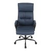 Kancelářské křeslo, houpací mechanismus, modrá ekokůže, KA-Y346 BLUE (Barva Modrá)