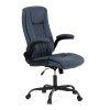 Kancelářské křeslo, houpací mechanismus, modrá ekokůže, KA-Y344 BLUE (Barva Modrá)