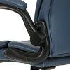 Kancelářské křeslo, houpací mechanismus, modrá ekokůže, KA-Y344 BLUE (Barva Modrá)