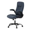 Kancelářské křeslo, houpací mechanismus, modrá ekokůže, KA-Y344 BLUE (Barva Modrá)