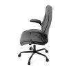 Kancelářské křeslo, houpací mechanismus, šedá ekokůže, KA-Y344 GREY (Barva Šedá)