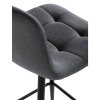 Barová židle, šedá, látka,AUB-X7015 GREY2 (Barva Šedá)