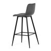 Barová židle, šedá, látka,AUB-X7015 GREY2 (Barva Šedá)