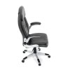Kancelářské křeslo, houpací mechanismus, šedá ekokůže, KA-F1218 GREY (Barva Šedá)
