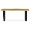 Jídelní stůl 180x90cm, mdf, divoký dub, HT-F4218 OAK (Barva Hnědá)