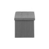 Taburet s úložným prostorem, šedá, manšestrová látka, TAB-472 GREY6 (Barva Šedá)