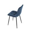 Jídelní židle, modrá, sametová látka, CT-281 BLUE4 (Barva Modrá)