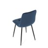 Jídelní židle, modrá, sametová látka, CT-281 BLUE4 (Barva Modrá)