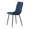 Jídelní židle, modrá, sametová látka, CT-281 BLUE4 (Barva Modrá)