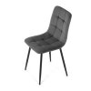 Jídelní židle, šedá, sametová látka, CT-281 GREY4 (Barva Šedá)