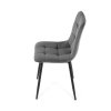 Jídelní židle, šedá, sametová látka, CT-281 GREY4 (Barva Šedá)