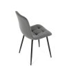 Jídelní židle, šedá, sametová látka, CT-281 GREY4 (Barva Šedá)