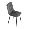Jídelní židle, šedá, sametová látka, CT-281 GREY4 (Barva Šedá)