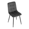 Jídelní židle, šedá, sametová látka, CT-281 GREY4 (Barva Šedá)