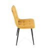 Jídelní židle, žlutá, sametová látka, CT-281 YEL4 (Barva Žlutá)