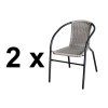 Balkonová židle BASILEJ II černá/šedá