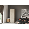 Šatní skříň Elena 1D 3S dub sonoma – v interiéru