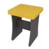 Jídelní stolička DOMINO šedý grafit/hořčicová