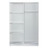 Šatní skříň s posuv. dveřmi GULLIWER 12 výběr barev (barva dom-bílá-lesk, Vyberte si barvu úchytu: dom-uch-bílá)