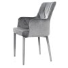 Jídelní čalouněná židle RISA VELVET šedá