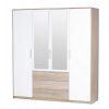 Šatní skříň MILO dub sonoma/bílá