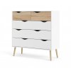 Komoda Retro 456 bílá/dub sonoma