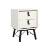 Noční stolek Rain 2s bílý MAT