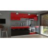 Kuchyňská linka Carrie 260 červený/černý lesk