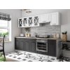 Kuchyňská linka Gréta 260/260 bílá/grafit MAT