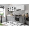 Kuchyňská linka Gréta 260/260 bílá/popel MAT