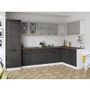 Rohová kuchyňská linka Simea kámen/grafit MAT