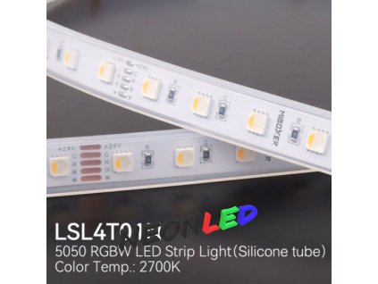 MiBoxer LSL4T01N Flexibilní RGB+WW LED pás 24V, SMD5050 4v1, IP65, 9W/m, 60led/m