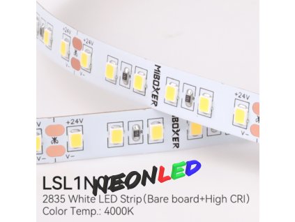 MiBoxer LSL1N02H High CRI Flexibilní LED pás Neutrální bílá (NW) 24V, SMD2835, IP20, 12W/m, 120led/m