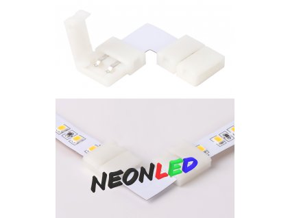 Spojka pro jednobarevný LED pás - L - 2 pin - 8mm