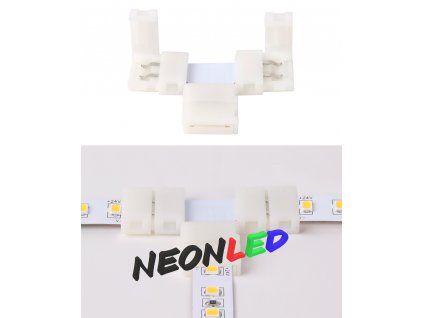 Spojka pro jednobarevný LED pás - T - 2 pin - 10mm