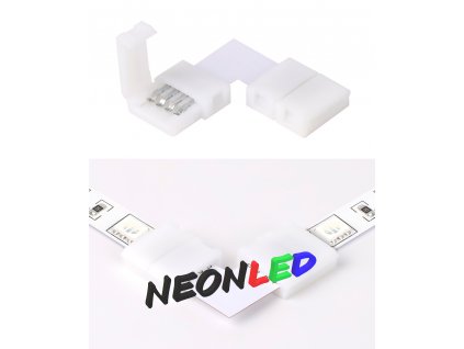 Spojka pro RGB LED pás - L - 4 pin - 10mm