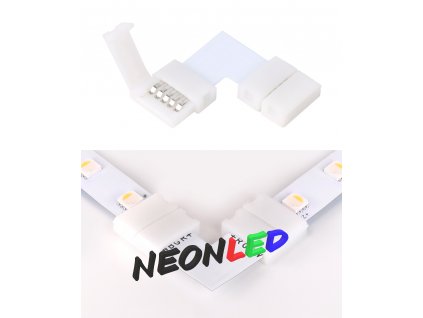 Spojka pro RGBW LED pás - L - 5 pin - 12mm