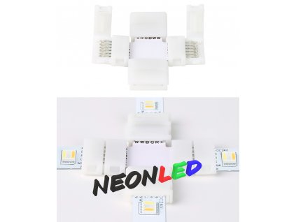 Spojka pro RGB+CCT LED pás - X - 6 pin - 12mm