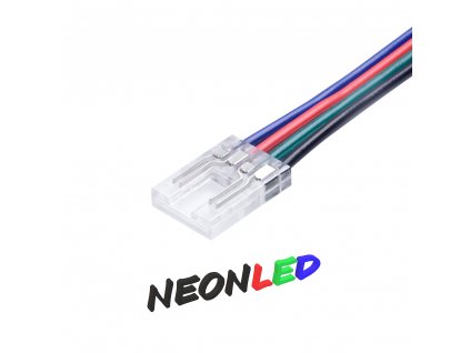 Spojka pro COB LED pás s kabelem - I - 4 pin - 10mm, 150mm kabel, 2x spojka