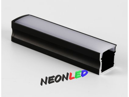 SJ-ALP1715B Hliníkový profil pro LED, Stříbrný, Černý, 1m