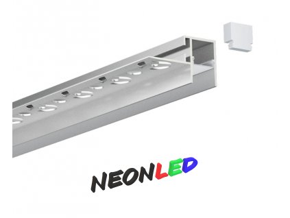 SJ-ALP4225 zápustný hliníkový profil pro LED, Černý, Matný, 2m