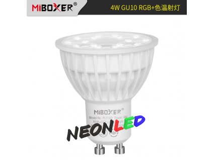 MiBoxer FUT103 Smart LED bodová žárovka GU10, 4W, RGB+CCT, RF 2,4GHz