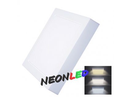 Solight WD173 LED mini panel CCT, přisazený, 18W, 1530lm, 3000K, 4000K, 6000K, čtvercový